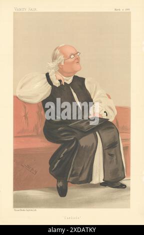 VANITY FAIR SPY CARICATURE The RT Rev Harvey Goodwin 'Carlisle' clergé 1888 imprimé Banque D'Images