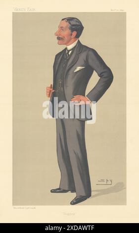 DESSIN ANIMÉ de VANITY FAIR SPY Joseph Fletcher Green imprimé Business 1890 Banque D'Images