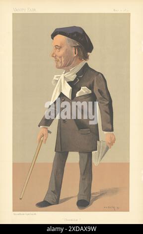 VANITY FAIR SPY CARICATURE Victorien Sardou 'Thermidor' dramaturge dramatist 1891 Banque D'Images