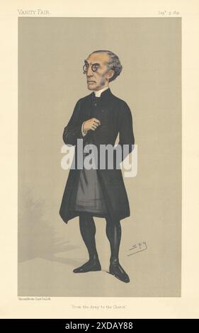 LE DESSIN ANIMÉ WILLIAM Maclagan, UN ESPION DE LA VANITÉ, de l'Armée à l'Eglise 1891 Banque D'Images