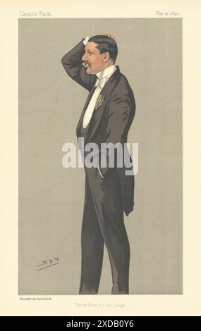 LE DESSIN ANIMÉ Charles Hawtrey, ESPION DE VANITY FAIR, 'de Eton à la scène' Theatre 1892 Banque D'Images