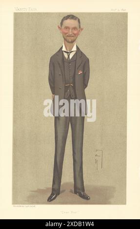 LE DESSIN ANIMÉ DE KENNETH Howard 'Dear Boy', UN ESPION DE VANITY FAIR. Frère de Lord Effingham 1892 Banque D'Images