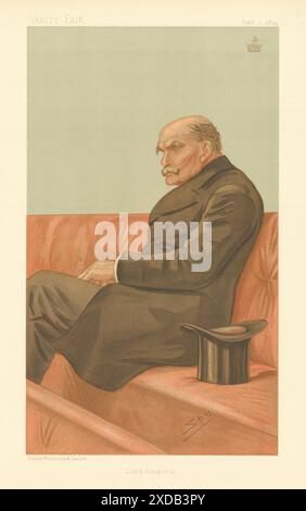 DESSIN ANIMÉ de L'ESPION VANITY FAIR Lord Congelton « Lord Congleton » Irlande 1894 Old Print Banque D'Images