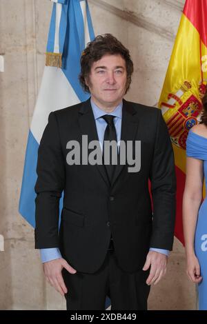 Madrid, Espagne. 21 juin 2024. Les politiciens Isabel Diaz Ayuso et Javier Milei à Madrid. 21 juin 2024 crédit : CORDON PRESS/Alamy Live News Banque D'Images