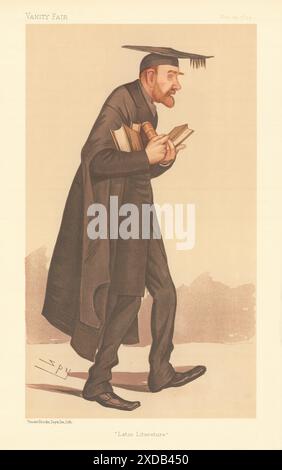 VANITY FAIR SPY CARICATURE Robinson Ellis "Latin Literature" universitaires 1894 imprimer Banque D'Images