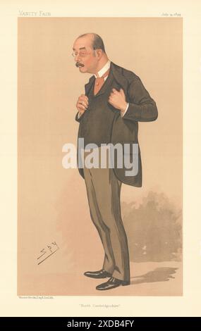 LE DESSIN ANIMÉ DE VANITY FAIR SPY Arthur George Brand « North Cambridgeshire » 1894 imprimé Banque D'Images