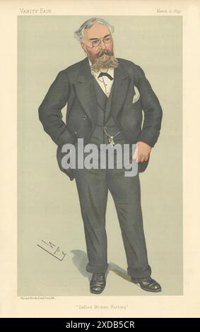 LE DESSIN ANIMÉ DE L'ESPION VANITY FAIR Frederick York Powell « Oxford Modern History » 1895 Banque D'Images