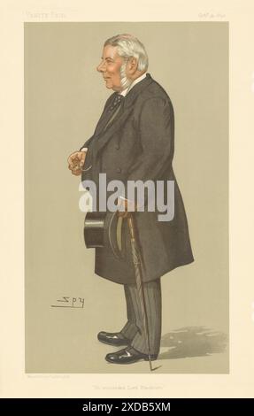 VANITY FAIR SPY CARTOON Edward Macnaghten 'He succède à Lord Blackburn' 1895 Banque D'Images