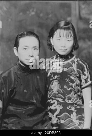 Hsiung, Mr. et Mrs., photographie de portrait. Collection de photographies Genthe. Banque D'Images