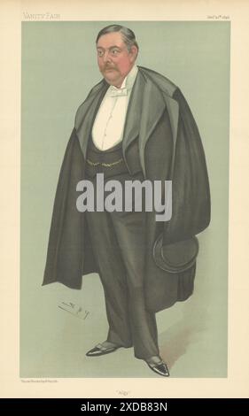 VANITY FAIR ESPION CARICATURE Algernon Henry Bourke 'Algy' Finance. Journaliste 1898 Banque D'Images