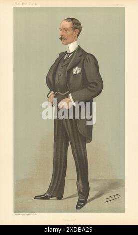 VANITY FAIR ESPION CARICATURE M. 'Walpole' Greenwell. Finances. Courtier 1898 Banque D'Images