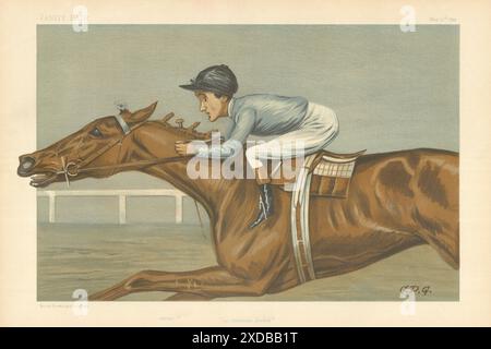 LE DESSIN ANIMÉ DE L'ESPION VANITY FAIR James Forman 'Tod' Sloan 'an American Jockey'. GDG 1899 Banque D'Images