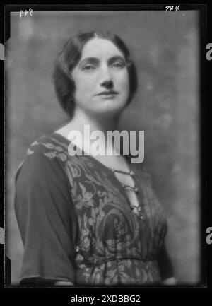 Barker, Granville, MRS (Lillah MacCarthy), portrait. Collection de photographies Genthe. Banque D'Images