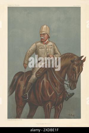 VANITY FAIR SPY CARTOON General John French 'The Cavalry Division' 1900 imprimé Banque D'Images