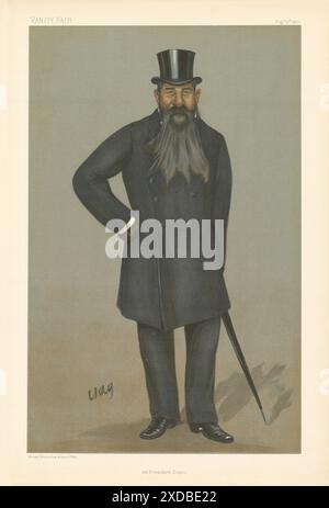 VANITY FAIR SPY CARTOON Martinus Theunis 'ex President Steyn'. Afrique du Sud 1900 Banque D'Images