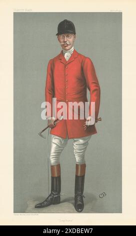 LE DESSIN ANIMÉ de L'ESPION VANITY FAIR Burns-Hartopp, Quorn Fox Hunt Master 'long Burns' 1900 Banque D'Images