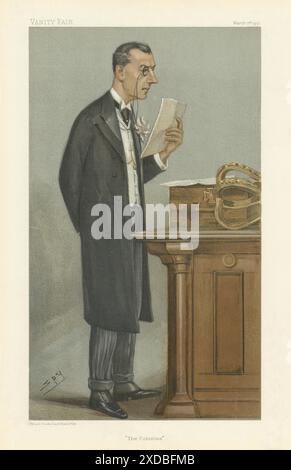 LE DESSIN ANIMÉ Joseph Chamberlain, UN ESPION DE VANITY FAIR, est « les colonies ». Imprimé politique 1901 Banque D'Images