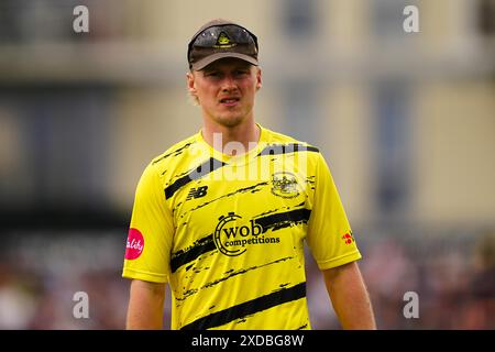 Bristol, Royaume-Uni, 21 juin 2024. Miles Hammond du Gloucestershire lors du T20 Vitality Blast match entre le Gloucestershire et le Somerset. Crédit : Robbie Stephenson/Gloucestershire Cricket/Alamy Live News Banque D'Images