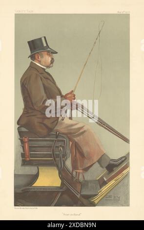 VANITY FAIR SPY CARICATURE Baron Adolph Deichmann 'four-in-hand' Carriage 1903 Banque D'Images