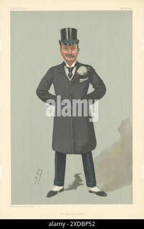 VANITY FAIR SPY CARTOON John Eustace-Jameson 'The Major from Clare' Irlande 1904 Banque D'Images