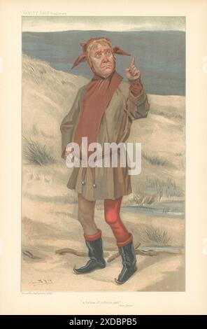 VANITY FAIR SPY CARTOON Lionel Brough 'a Fellow of Infinite Jest' comédien 1905 Banque D'Images