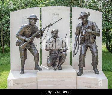 Mémorial du régiment du Devon et du Dorset, National Memorial Arboretum, Alrewas, Lichfield, Staffordshire Banque D'Images