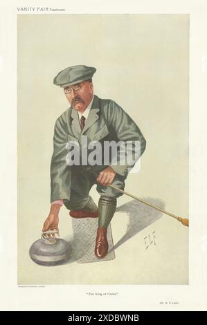 VANITY FAIR SPY DESSIN ANIMÉ Henry Simpson Lunn 'le roi des clubs' curling. ELF 1909 Banque D'Images