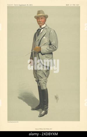 VANITY FAIR SPY CARTOON Colonel William Hall Walker MP. Joueur de polo. Par WH 1912 Banque D'Images