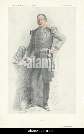 VANITY FAIR SPY CARTOON Colonel Montague George Johnstone 'Monty' 1913 imprimé Banque D'Images