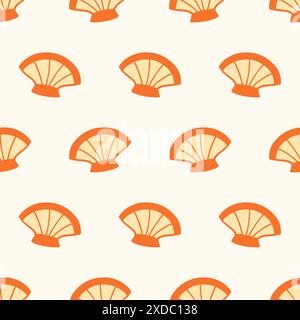 Sea Shells Beach Starfish Boho motif sans couture Illustration de Vecteur
