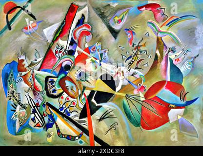 Dans le gris, 1919 (peinture) par l'artiste Kandinsky, Wassily (1866-1944) russe. Illustration de Vecteur