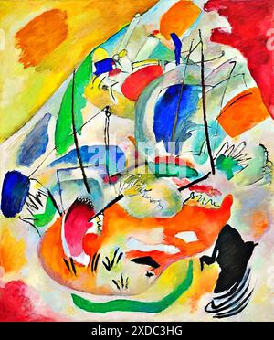 Improvisation 31, Sea Battle, 1913 (peinture) de l'artiste Kandinsky, Wassily (1866-1944) russe. Illustration de Vecteur