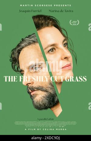 The Freshly Cut Grass (2024) réalisé par Celina Murga avec Joaquín Furriel, Romina Bentancur, Lucía Blasco et Marina de Tavira. Drame argentin suivant deux professeurs d'université ayant des relations avec l'un de leurs étudiants et raconte l'histoire de ces relations parallèles. Affiche internationale ***USAGE ÉDITORIAL SEULEMENT***. Crédit : BFA / TDO Media Banque D'Images