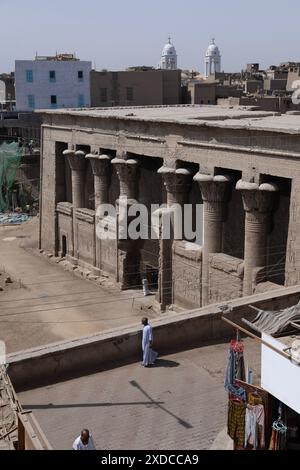 Temple Khnum à Esna, Egypte Banque D'Images