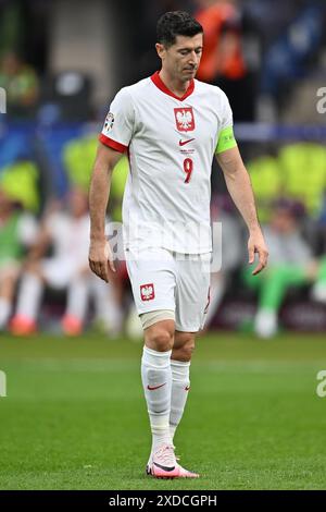 BERLIN, ALLEMAGNE - 21 JUIN : Robert Lewandowski, Polonais, lors du match en phase de groupes de l'UEFA EURO 2024 entre la Pologne et l'Autriche à l'Olympiastadion on Banque D'Images