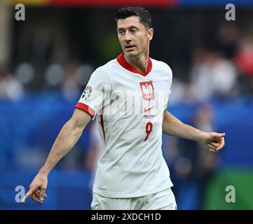BERLIN, ALLEMAGNE - 21 JUIN : Robert Lewandowski, Polonais, lors du match en phase de groupes de l'UEFA EURO 2024 entre la Pologne et l'Autriche à l'Olympiastadion on Banque D'Images