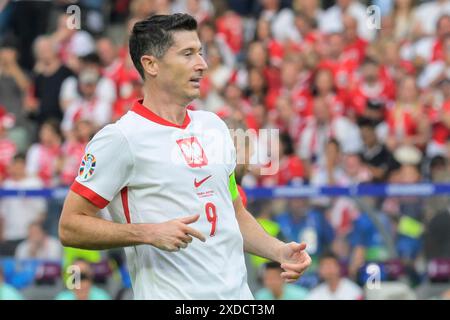 Berlin, Deutschland. 21 juin 2024. GER, Berlin, football, Pologne vs Autriche, groupe d, phase de groupes, UEFA EURO 2024, MD3, SP, Olympia - Stadium Berlin, Robert Lewandowski (Pologne), 21 juin 2024, crédit : HMB Media/Alamy Live News Banque D'Images