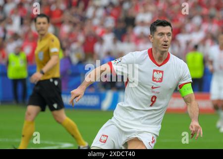 Berlin, Deutschland. 21 juin 2024. GER, Berlin, football, Pologne vs Autriche, groupe d, phase de groupes, UEFA EURO 2024, MD3, SP, Olympia - Stadium Berlin, Robert Lewandowski (Pologne), 21 juin 2024, crédit : HMB Media/Alamy Live News Banque D'Images