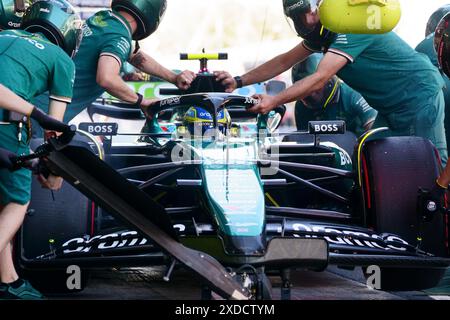 Circuit de Barcelona-Catalunya, Barcelone, Espagne. 21 juin 2024. Grand Prix d'Espagne de formule 1 2023 ; Journée d'essais libres ; Fernando Alonso (ESP), Aston Martin crédit : action plus Sports/Alamy Live News Banque D'Images