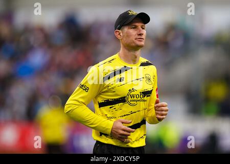 Bristol, Royaume-Uni, 21 juin 2024. Cameron Bancroft du Gloucestershire lors du T20 Vitality Blast match entre le Gloucestershire et le Somerset. Crédit : Robbie Stephenson/Gloucestershire Cricket/Alamy Live News Banque D'Images