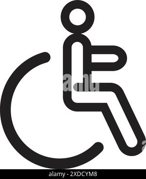 Modèle de conception d'icône de handicap illustration isolée Illustration de Vecteur