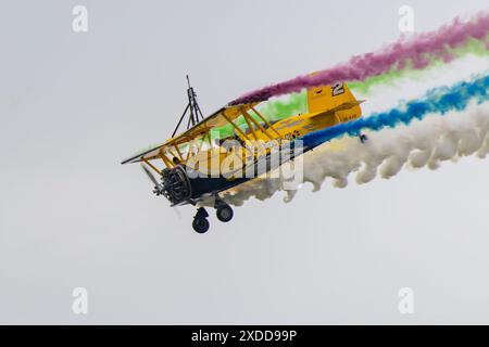 Défilé Scandinavian Airshow au Antidotum Air Show 2024 à Leszno, Pologne Banque D'Images