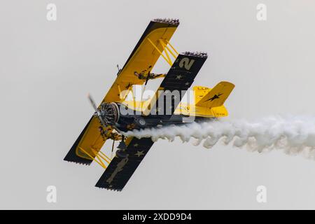 Défilé Scandinavian Airshow au Antidotum Air Show 2024 à Leszno, Pologne Banque D'Images