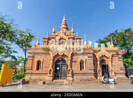 Architecture de style Dai à Xishuangbanna, Yunnan, Chine. Banque D'Images