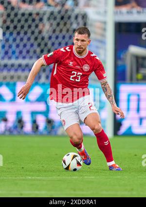 Rasmus Kristensen, DEN 25 dans le groupe C étape match ANGLETERRE - DANEMARK 1-1 des Championnats d'Europe UEFA 2024 le 20 juin 2024 à Francfort, Allemagne. Photographe : Peter Schatz Banque D'Images