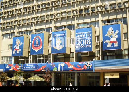 Accueille la Coupe du monde de football de la FIFA. Rostov-sur-le-Don, Russie, les 14 et 15 juin 2018 Banque D'Images