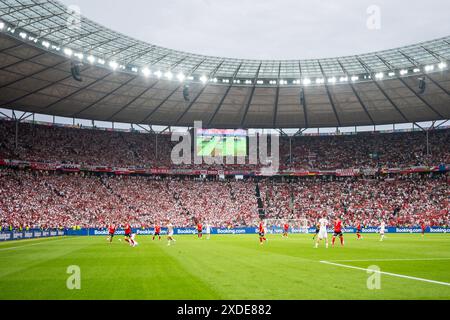 Berlin, Allemagne. 21 juin 2024. L'Olympiastadion vu lors du match de l'UEFA Euro 2024 dans le Groupe d entre la Pologne et la Croatie à Berlin. Crédit : Gonzales photo/Alamy Live News Banque D'Images