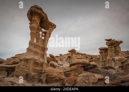 Formation rocheuse appelé le trône extraterrestre dans la vallée des rêves Banque D'Images