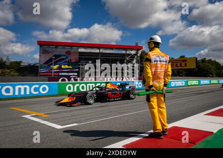 10 GOETHE Oliver (ger), Campos Racing, Dallara F3 2019, action lors de la 5ème manche du Championnat FIA de formule 3 2024 du 21 au 23 juin 2024 sur le circuit de Barcelona-Catalunya, à Montmeló, Espagne - photo Sebastian Rozendaal / Agence photo néerlandaise / DPPI Banque D'Images