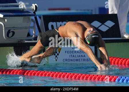 Roma, Italie. 22 juin 2024. Lors du 60 e Trofeo Settecolli au Foro Italico à Rome, Italie, samedi 22 juin 2024. Sport - natation . (Photo de Gian Mattia D'Alberto/LaPresse) crédit : LaPresse/Alamy Live News Banque D'Images